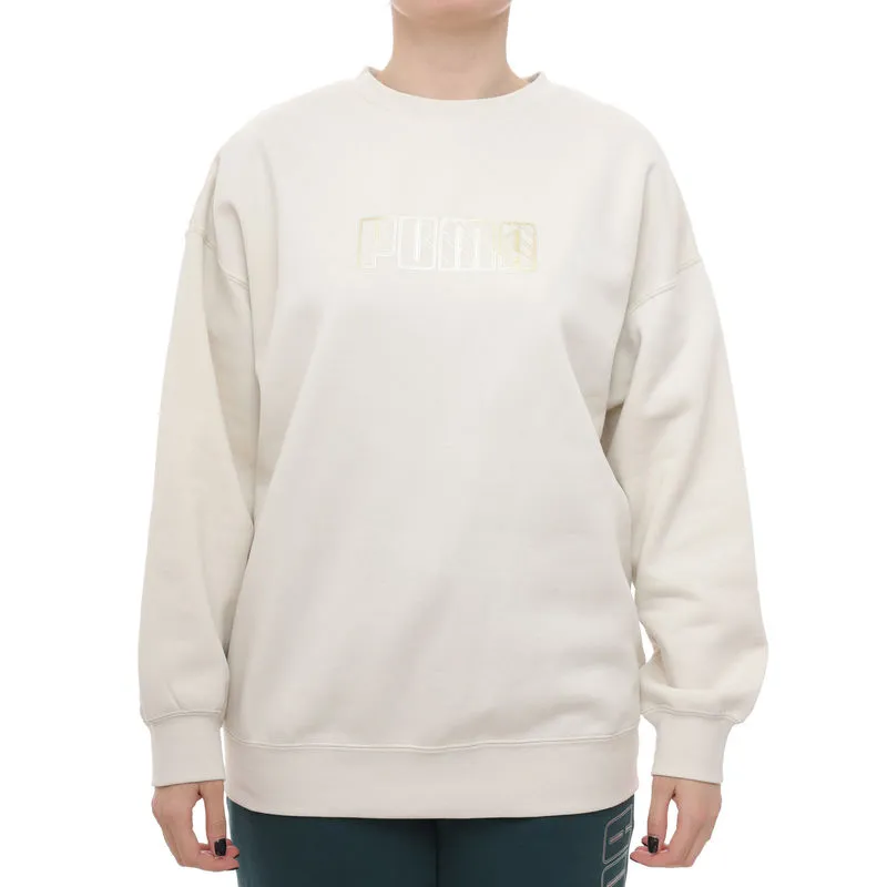 Ženski duks Puma Maximal metallic oversized crew fl
