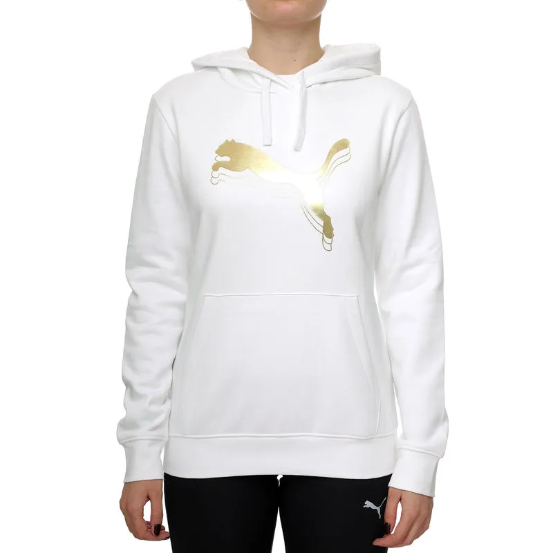 Ženski duks sa kapuljačom Puma Ess metallic hoodie fl