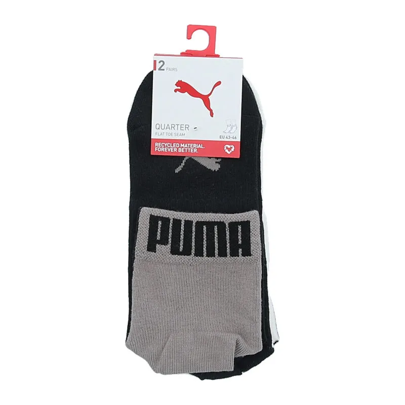 Muške čarape Puma Men Logo Block Quarter 2P