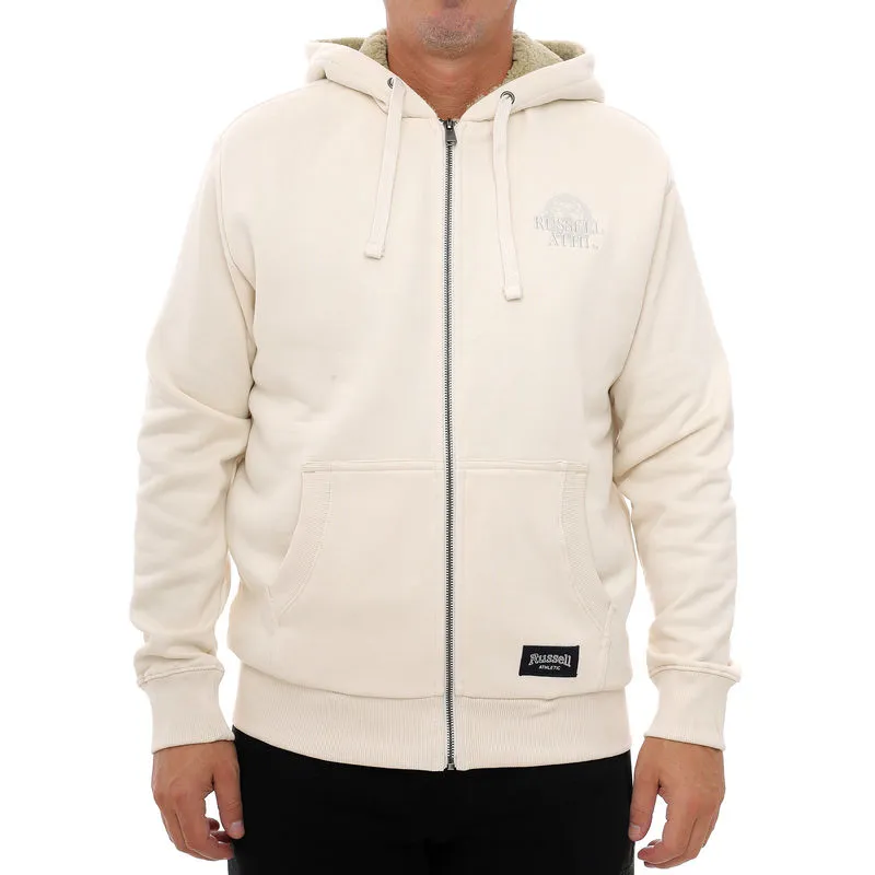 Muški duks Russell Zip through hoody jacket with sherpa inside