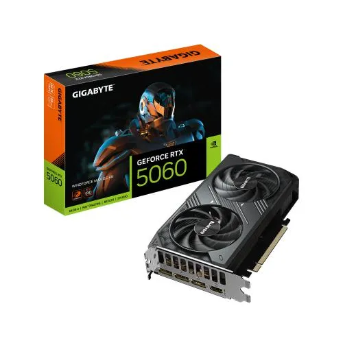 GeForce RTX 5060 WINDFORCE MAX OC 8G – 8GB GDDR7 - Gigabyte GV-N5060WF2MAX-OC-8GD