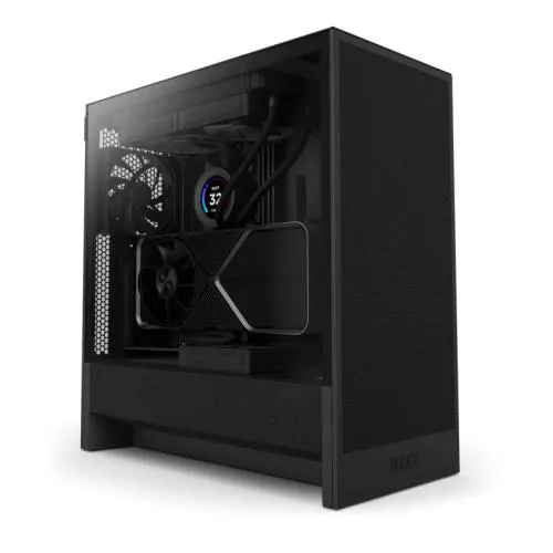 NZXT H5 Flow Black – Mid-Tower, Airflow optimizacija, GPU do 410 mm