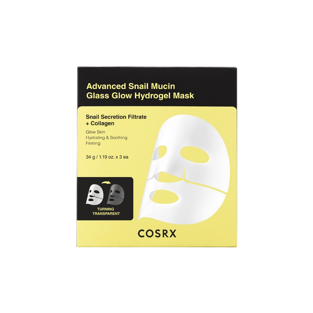 Advanced Snail Mucin Glass Glow Hydrogel Mask (3 pcs)
