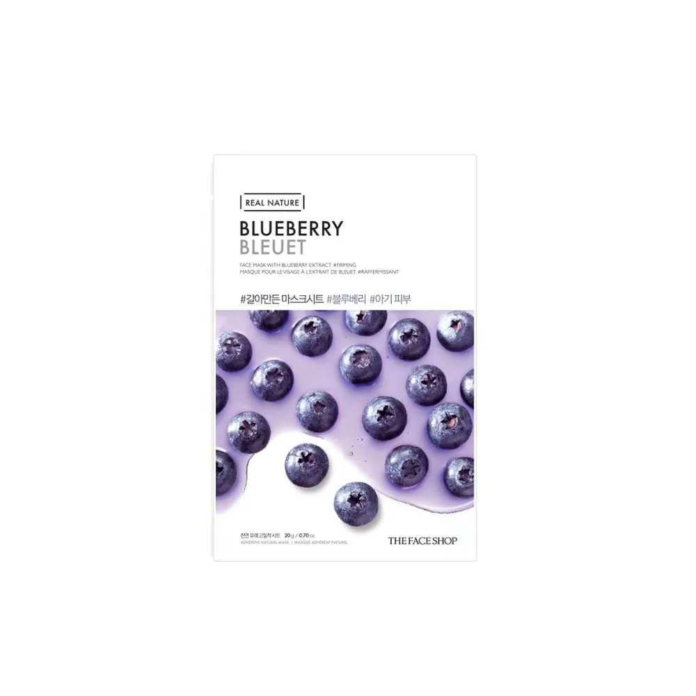 Real Nature Face Sheet Mask With Blueberry Extract