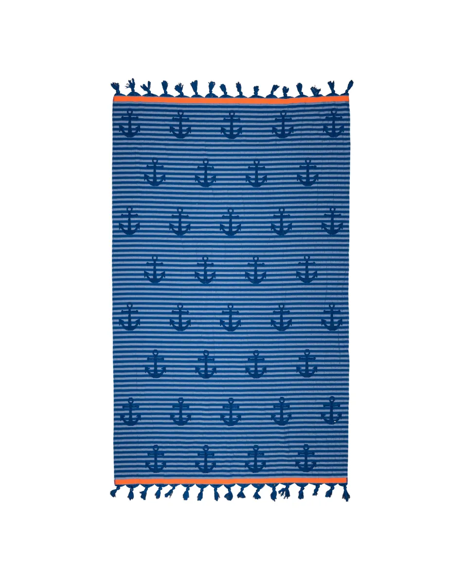 100x165cm Peškir za plažu Nautic 340g/m2 teget