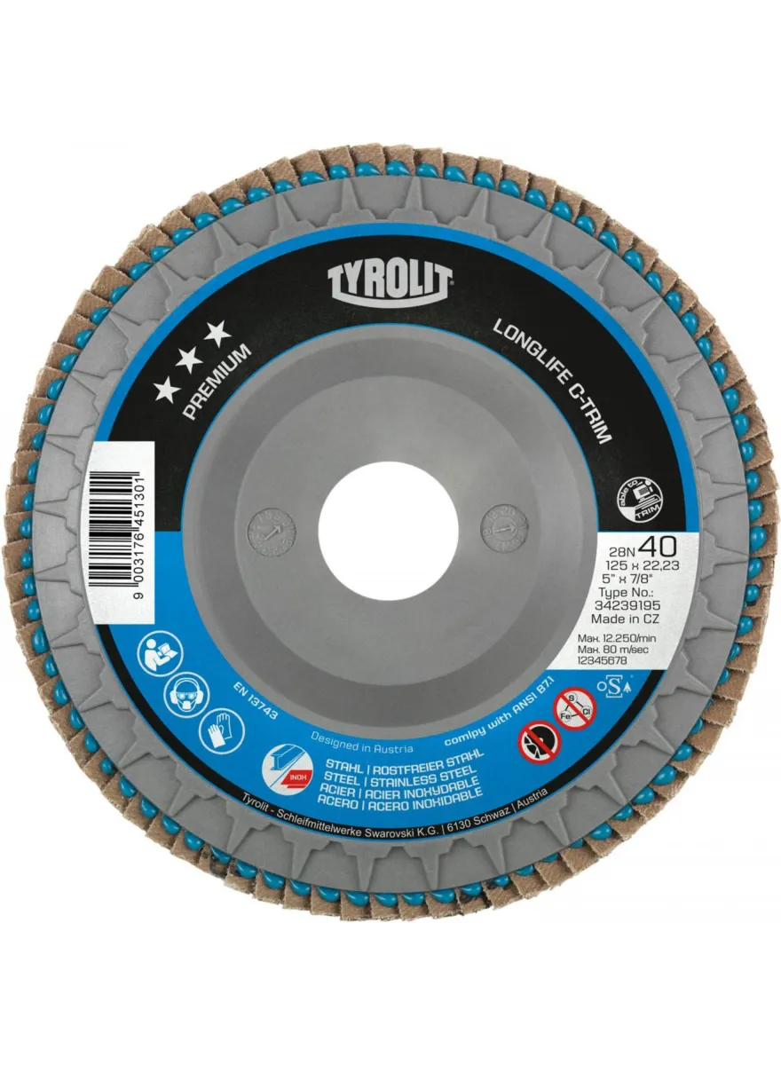 28SLN C-trim Lamelni brusni disk 115x22.23 ZA120-B Premium