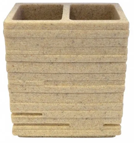 Čaša za četkice za zube Brick bež