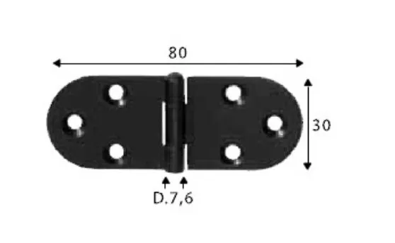Šarka 80x30mm crna Sipa