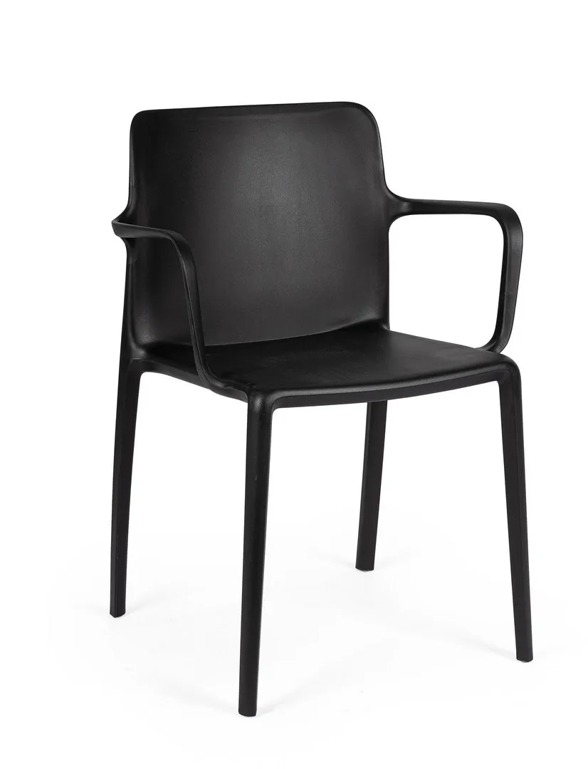 Bašt. stolica Chloris 50.5x56x80cm crna Bizzotto