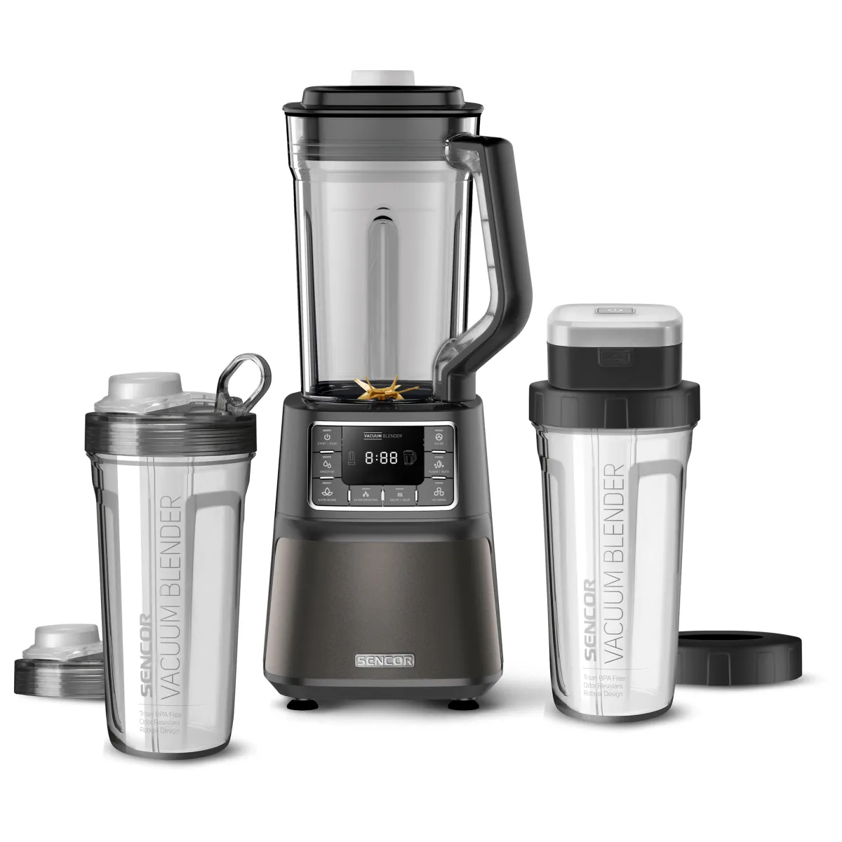 Blender 1.5l SBU 7878BK sa 2 flaše 0.7l i vakuum.zatvar. Sencor