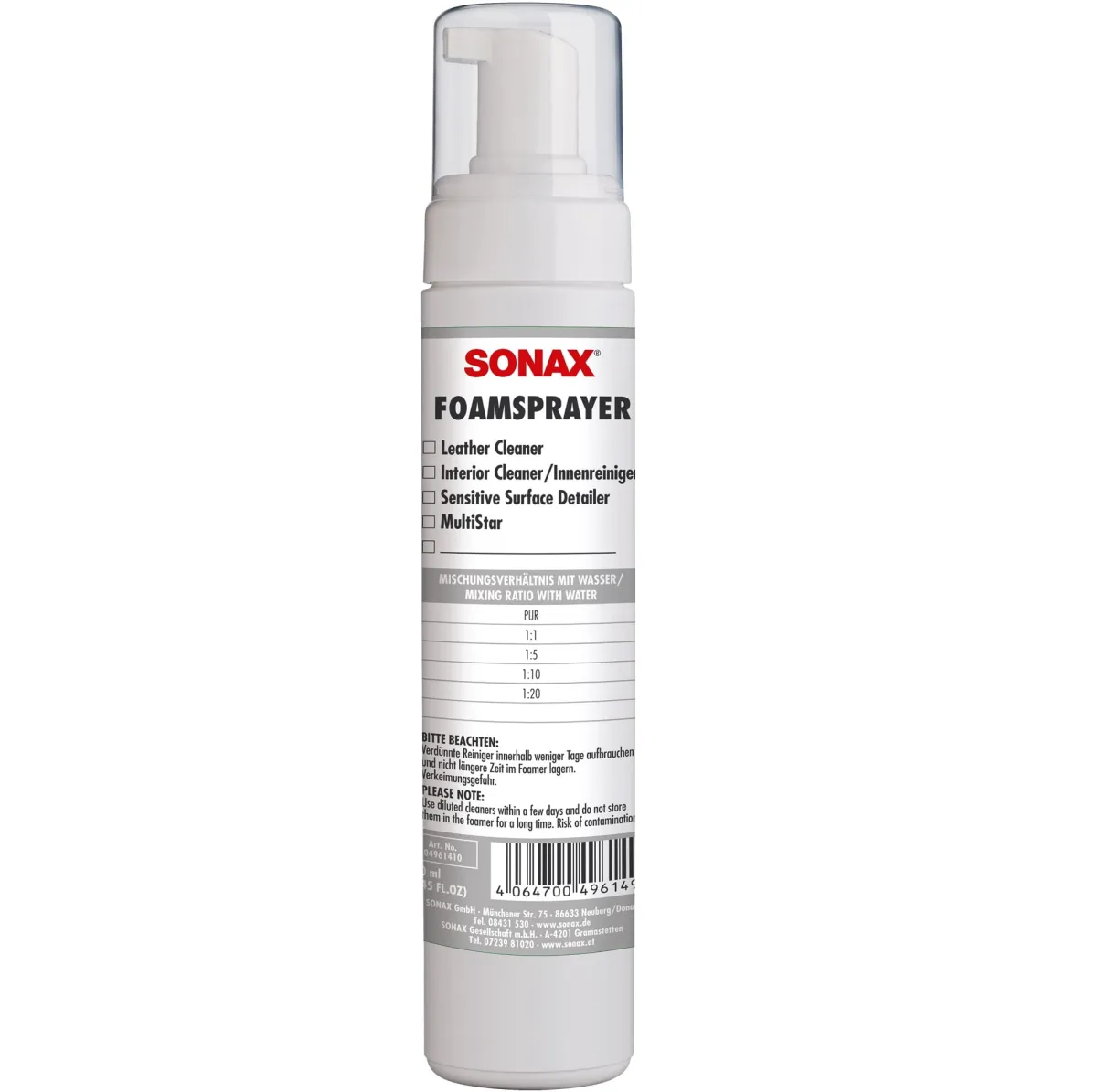 Boca za pravljenje pene 250ml Sonax