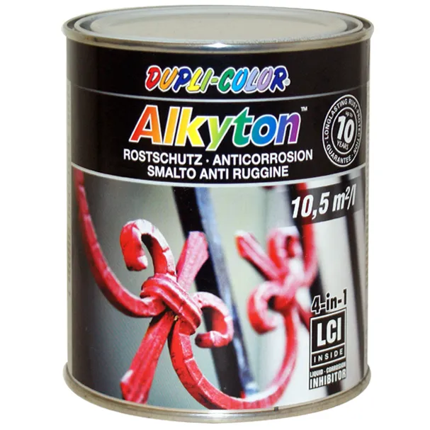 Boja za metal 4u1 Ral 9006 srebrno-sivi 750ml Alkyton Motip