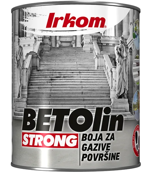 Boja za podove garaža i radionica Betolin Strong sv. siva 0.75 Irkom