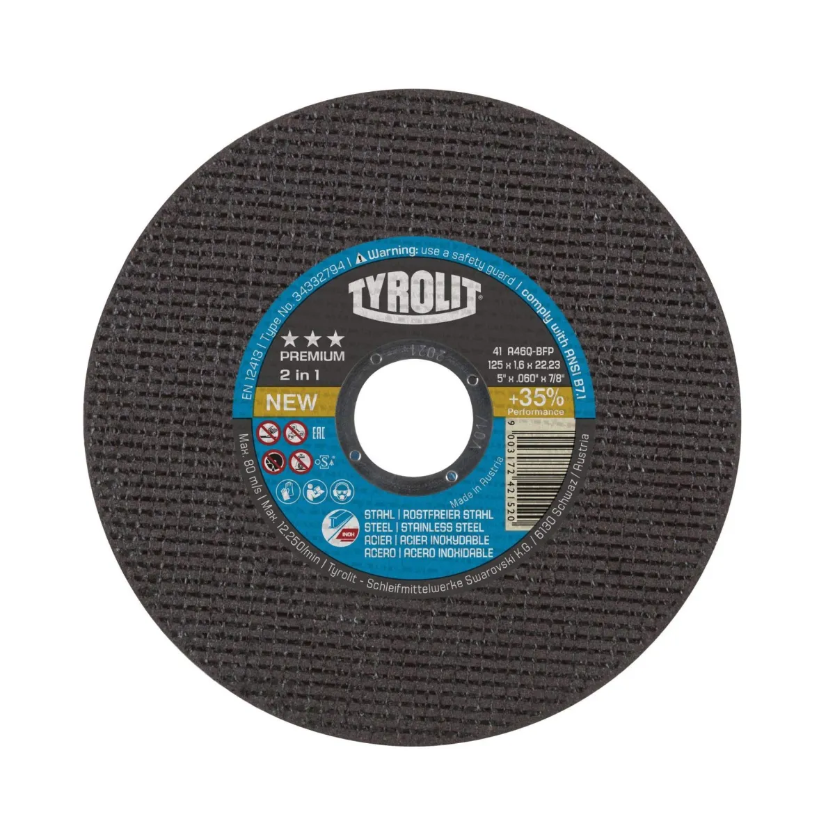 Brus za metal/inoks 230x1.9x22.23 A46Q-BFP Premium Tyrolit