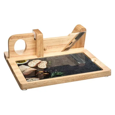 Daska za rezanje/posluživ. 28x26x9cm sa rezačem S.de Gourmet
