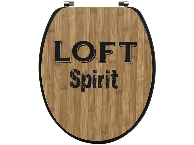 Daska za WC šolju Loft spirit boja drveta/crna Tendance