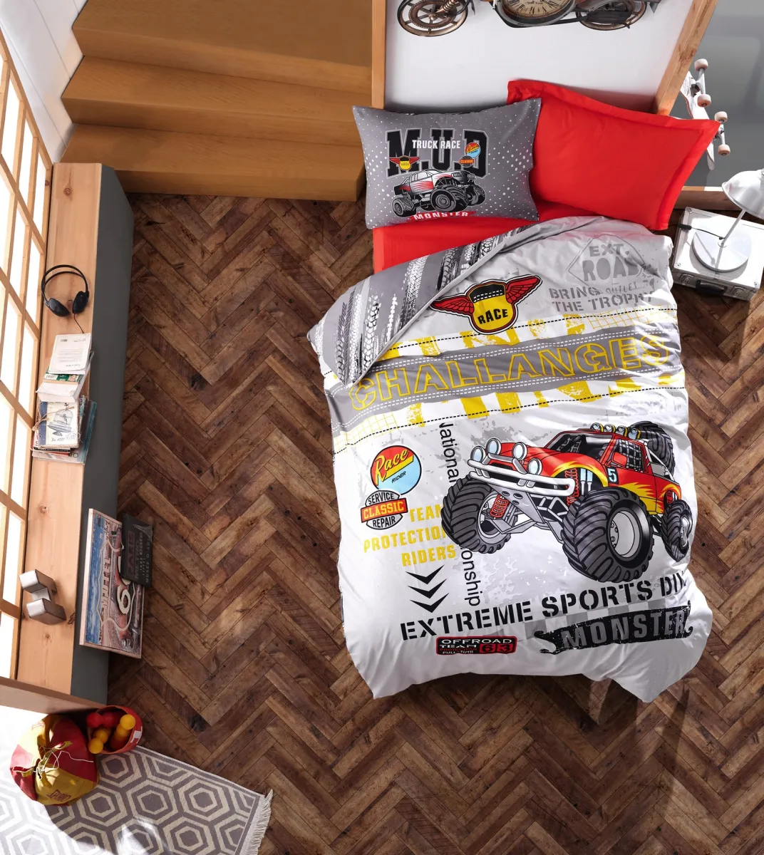Dečija postelj. Ranforce Monster za jedan krevet Cottonbox