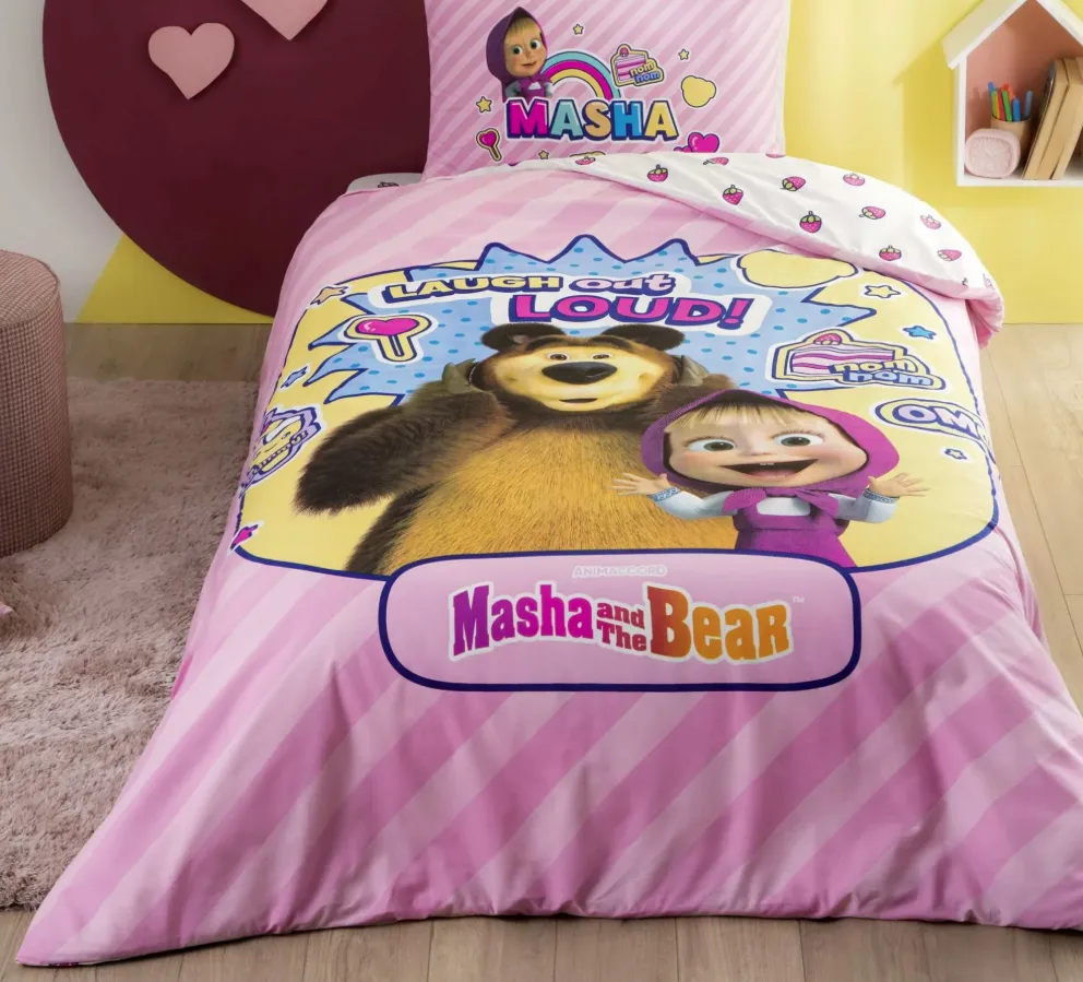 Dečija posteljina Licensed za jedan krevet Masha and Bear Tac