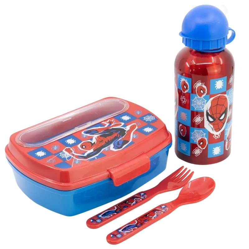 Dečija posuda za užinu Spiderman sa prib. i flašom za vodu 4/1 Stor