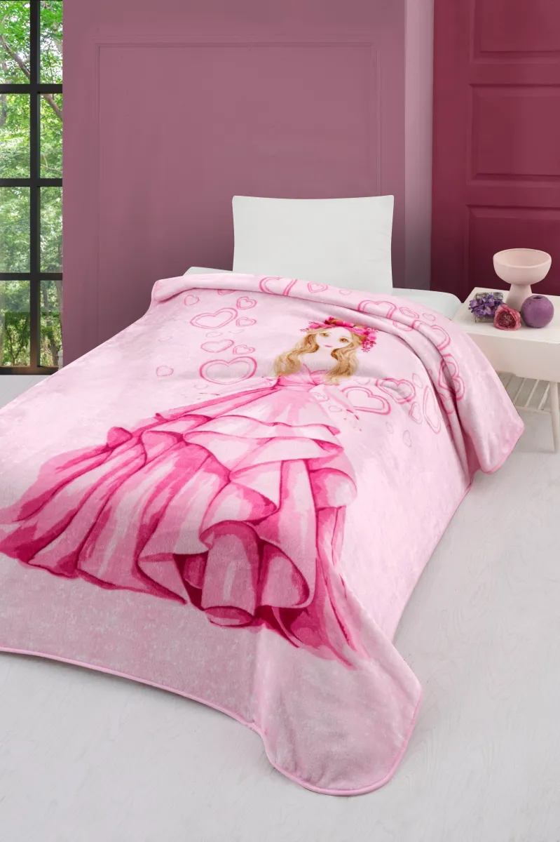 Dečije ćebe Princess za jedan krevet 160x220cm Mink