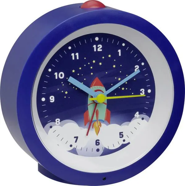 Dečiji stoni sat sa alarmom dezen raketa plavi TFA