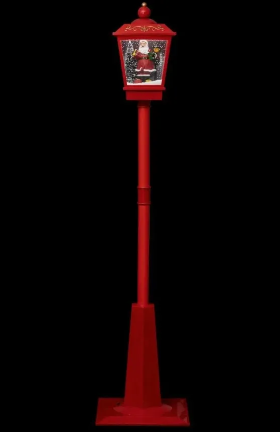 Dek. figura-ulična LED svetiljka Lantern sa zvukom crvena 180cm Feeric