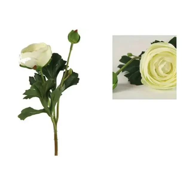 Dekor. cvet-ljutić Isolde 34cm beli Countryfield