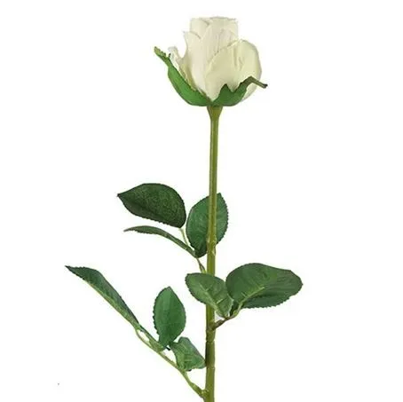 Dekor. cvet-ruža 70cm bela DecoStar