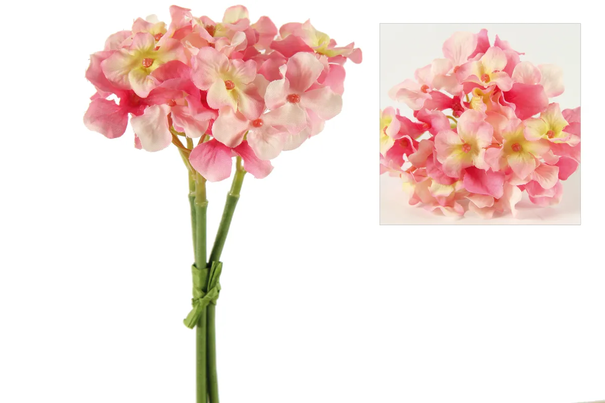 Dekor. cvijet-hortenzija Suzanna 20cm boja fuksije DecoStar