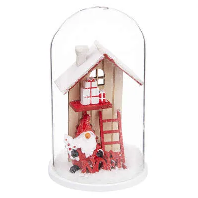 Dekor. figura-kućica u zvonu 12cm