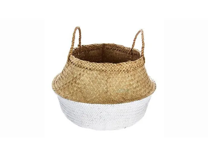 Dekor. sklopiva korpa 43.5x29cm bela/bež A.C. Dinterieur
