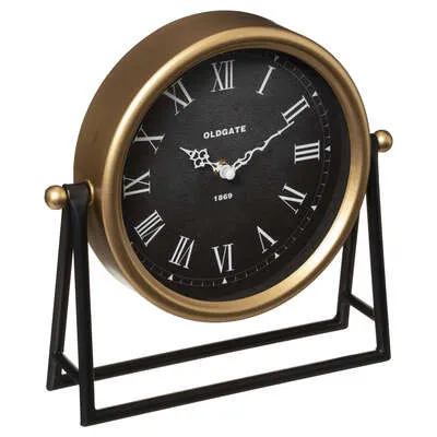 Dekor. stoni sat Luca 26x26cm crni Amosphera Createur Dinterieur