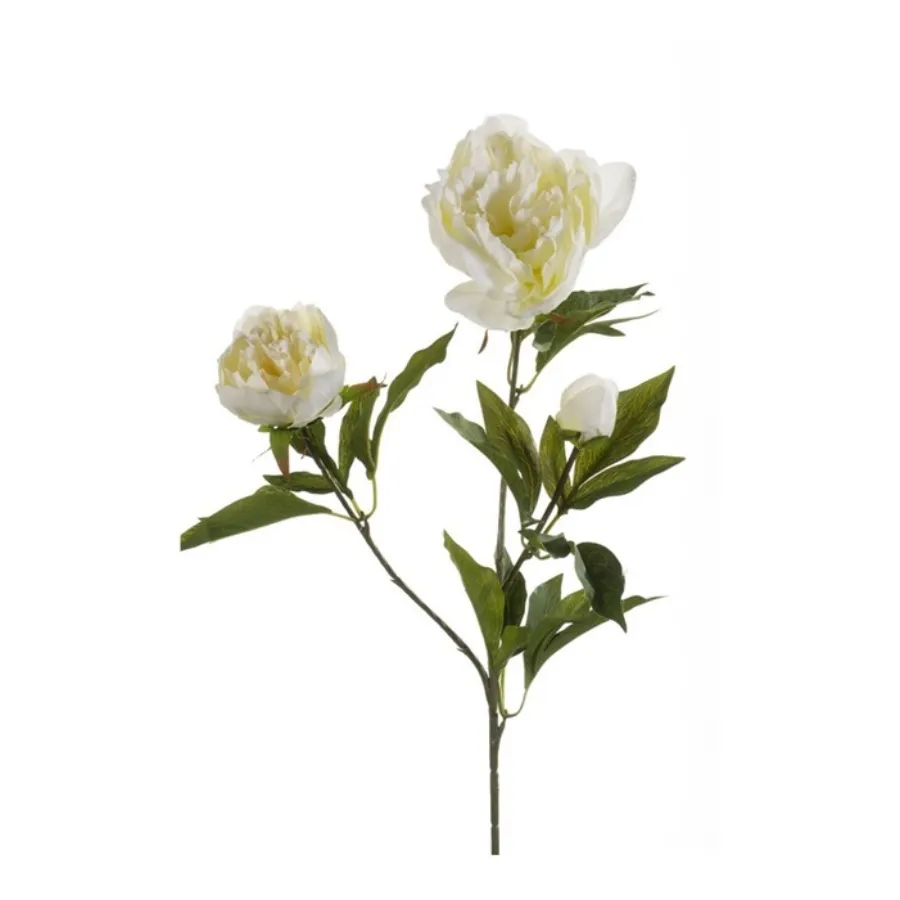 Dekorativni cvet-božur 70cm beli Emerald