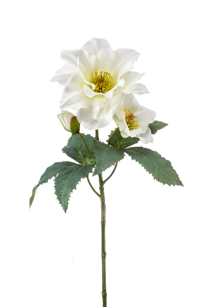 Dekorativni cvet-helebore 52cm beli Emerald