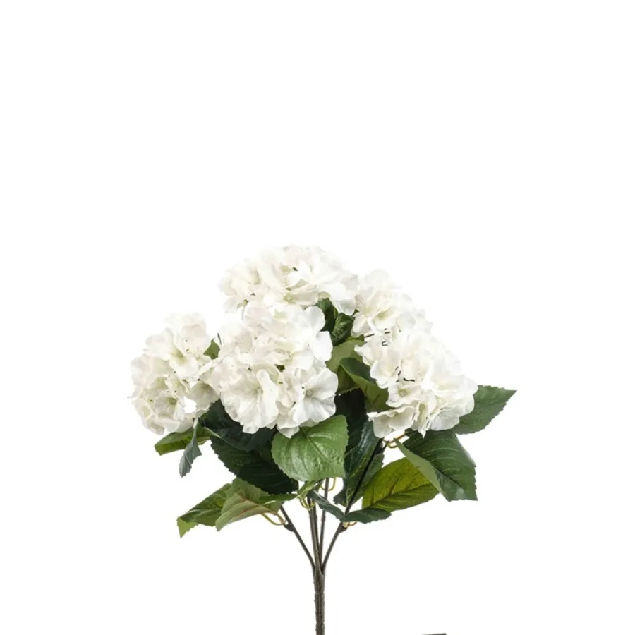 Dekorativni cvet-hortenzija 40cm 5 grana bela Emerald