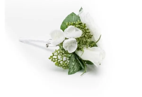 Dekorativni cvet-hortenzija Eustoma 14cm bela Emerald
