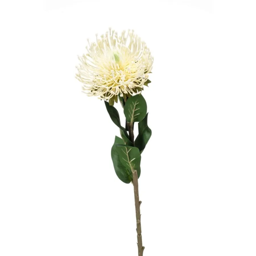 Dekorativni cvet-čičak 72cm krem Emerald