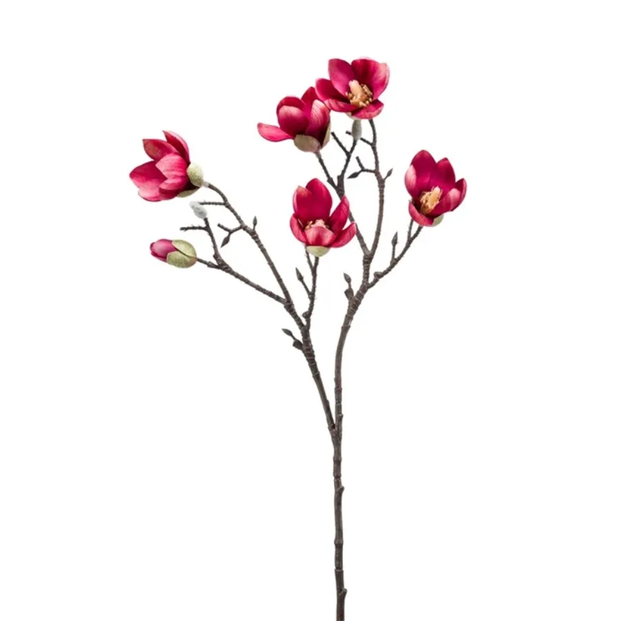 Dekorativni cvet-magnolija 65cm tamno rozi Emerald