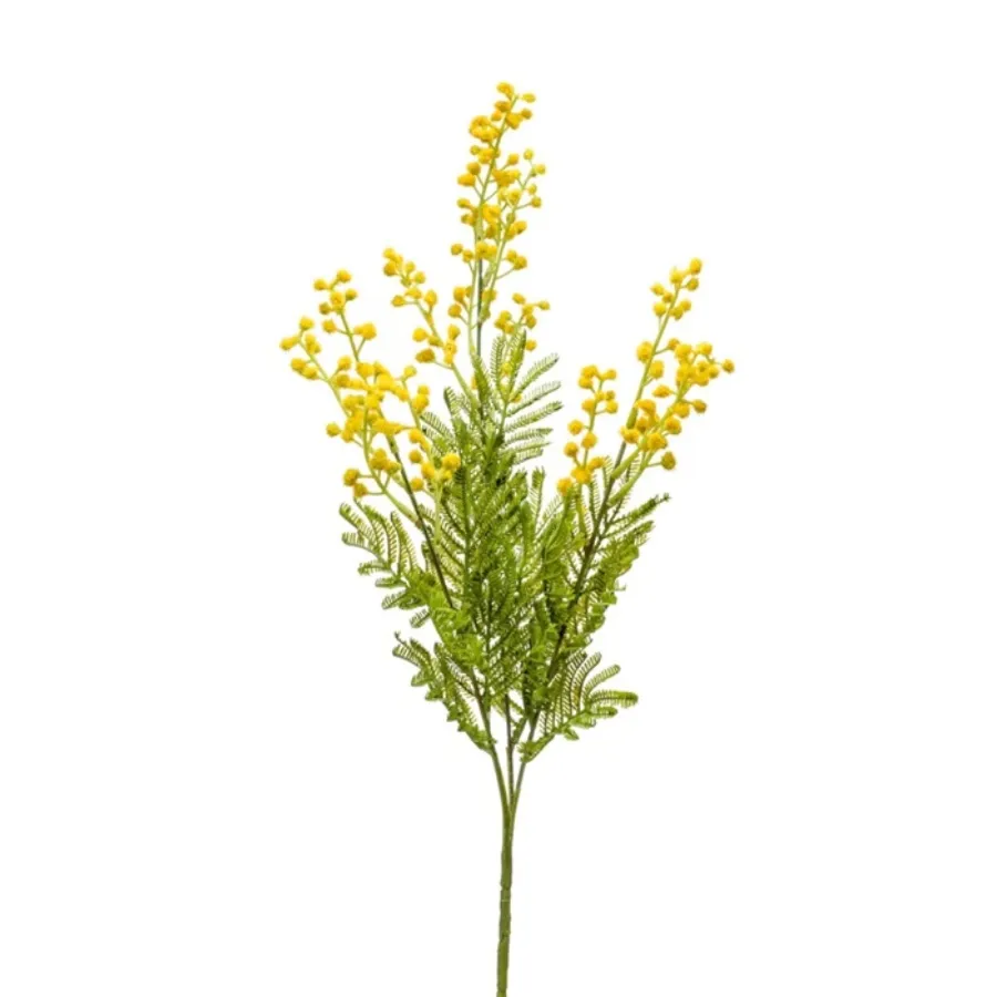 Dekorativni cvet-mimoza 68cm 3 grane žuta Emerald