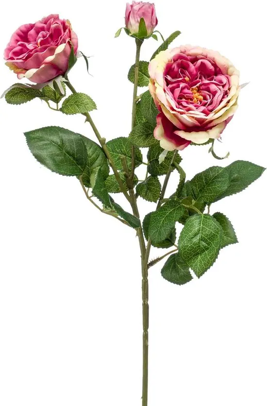 Dekorativni cvet-ruža 58cm 3 grane roza/ljubičasta Emerald