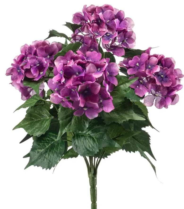 Dekorativni cvijet-buket hortenzije 38cm ljubičasti/zeleni Emerald