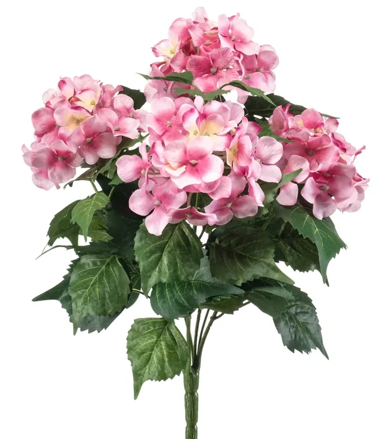 Dekorativni cvijet-buket hortenzije 38cm rozi/zeleni Emerald