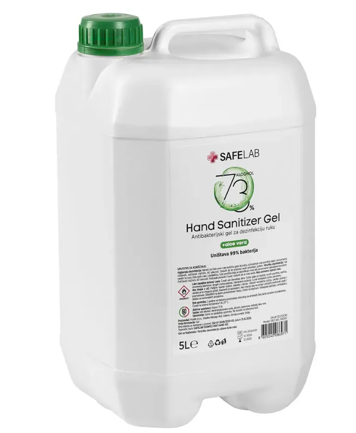 DEZ GEL 5000C antibakter. gel za dezinfekciju ruku 5l Safelab
