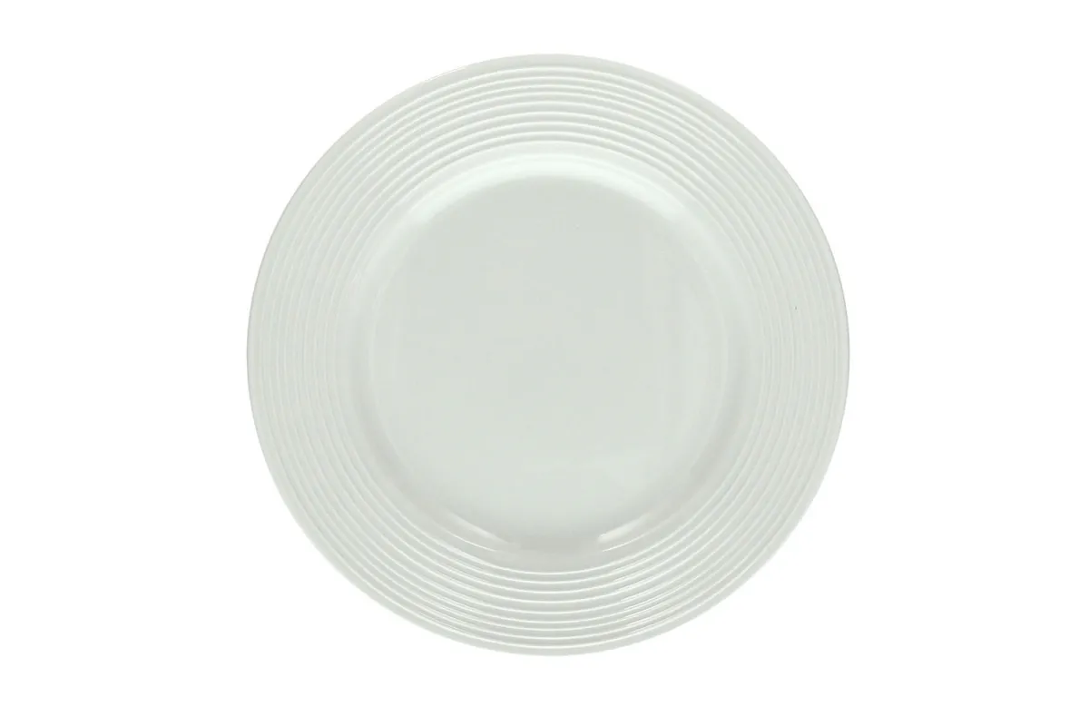 Dezertni tanjir Polis Circles fi 21cm beli