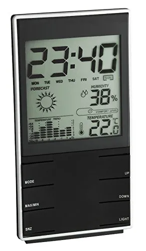 Digitalna meteorološka stanica 75x20x140mm crna