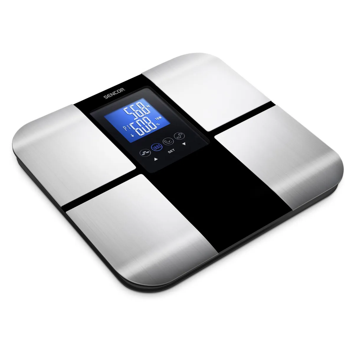 Digitalna tjelesna fitnes vaga SBS 6015BK crna/boja srebra