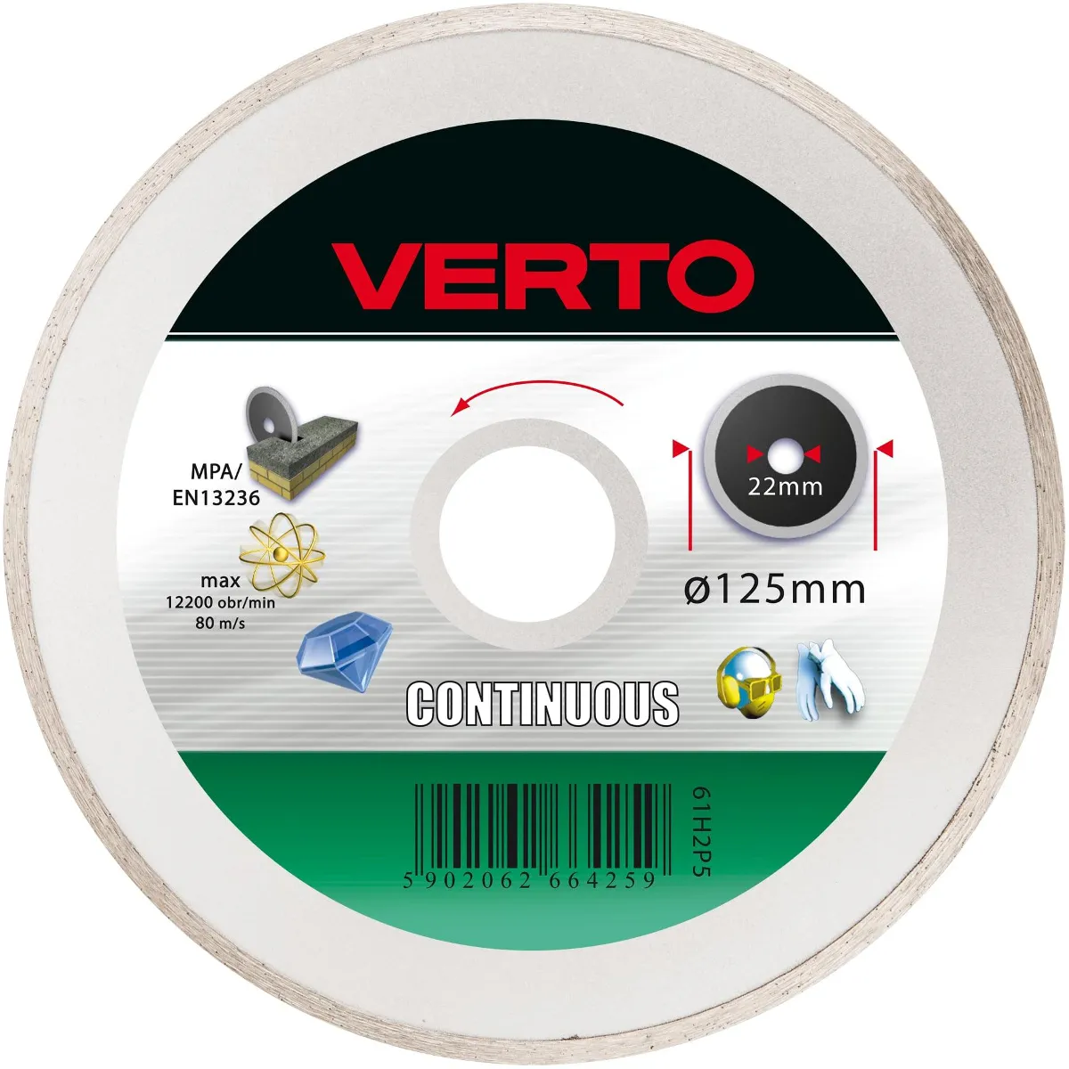 Dijam. rezna ploča 125mm Continuos Verto