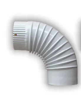 Dimno koleno fi 150mm belo emajlirano Žemini