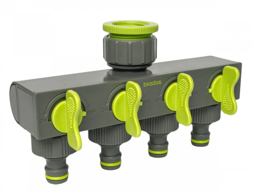 Distributer vode 4-kraki sa ventilima 3/4 Lime Edition Bradas