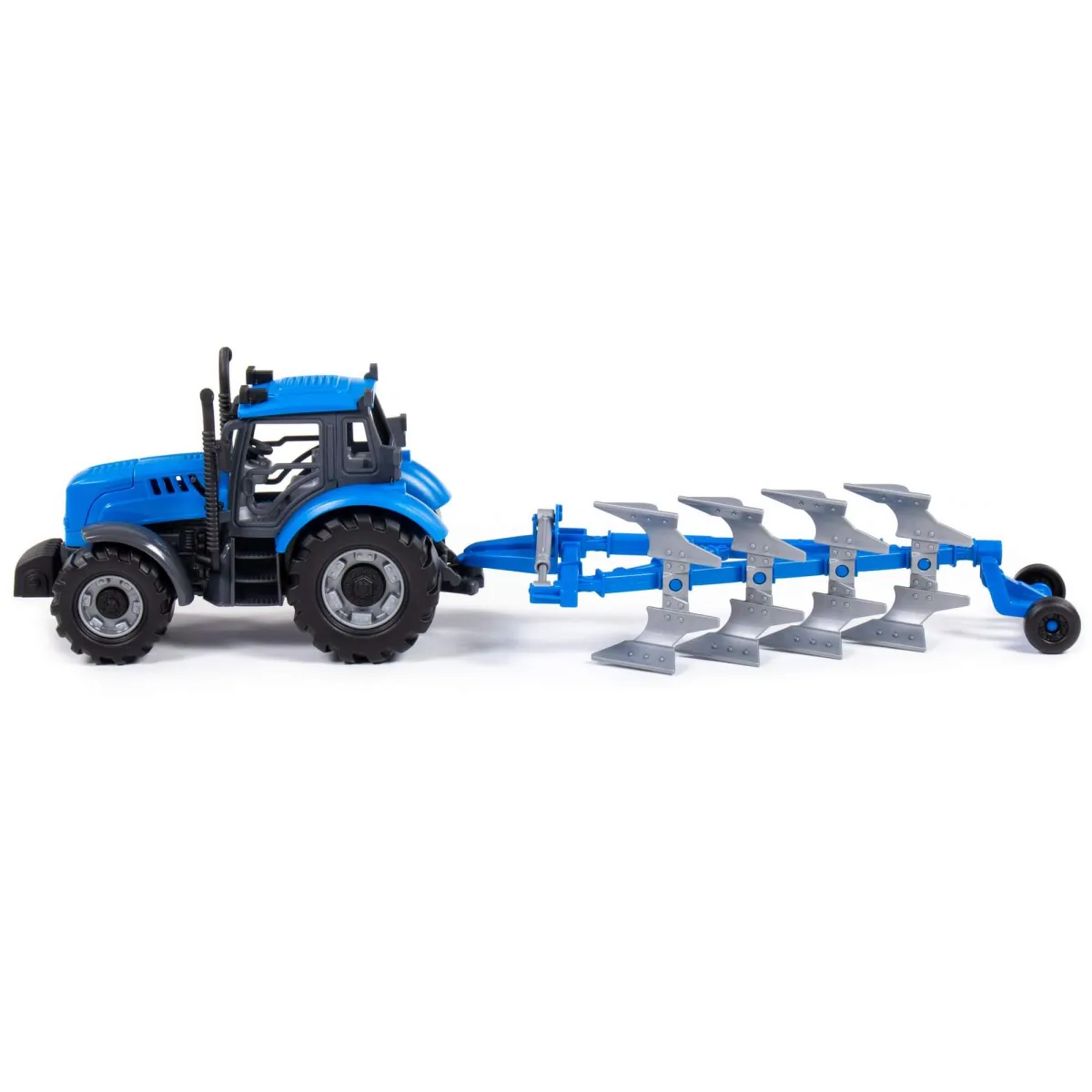 Dječija igračka traktor Progress sa plugom plavi Polesie